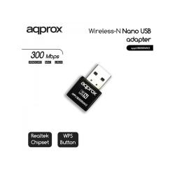 approx APPUSB300NAV2 Tarjeta Red WiFi N300 Nano US