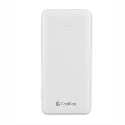 COOLBOX POWERBANK 10K MAH BLANCO CABLES INTEGRADOS