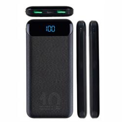 RIVACASE VA2540 (10000mAh) Negro QC/PD 20W, LCD