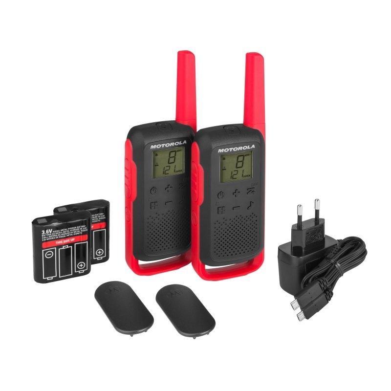 MOTOROLA T62 Walkie Talkie 8Km 16CH Rojo Duo