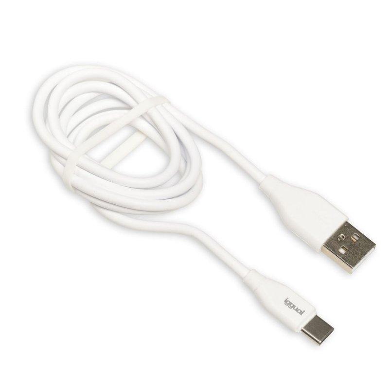 iggual Cable USB-A/USB-C 100 cm blanco Q3.0 3A