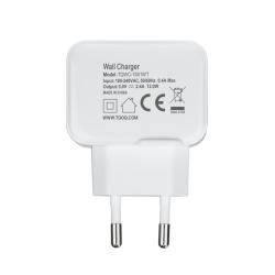 TOOQ Cargador pared 1xUSB Blanco 12w