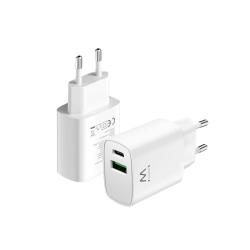 EWENT Cargador rapido Q3 20w Usb-C y Usb-A