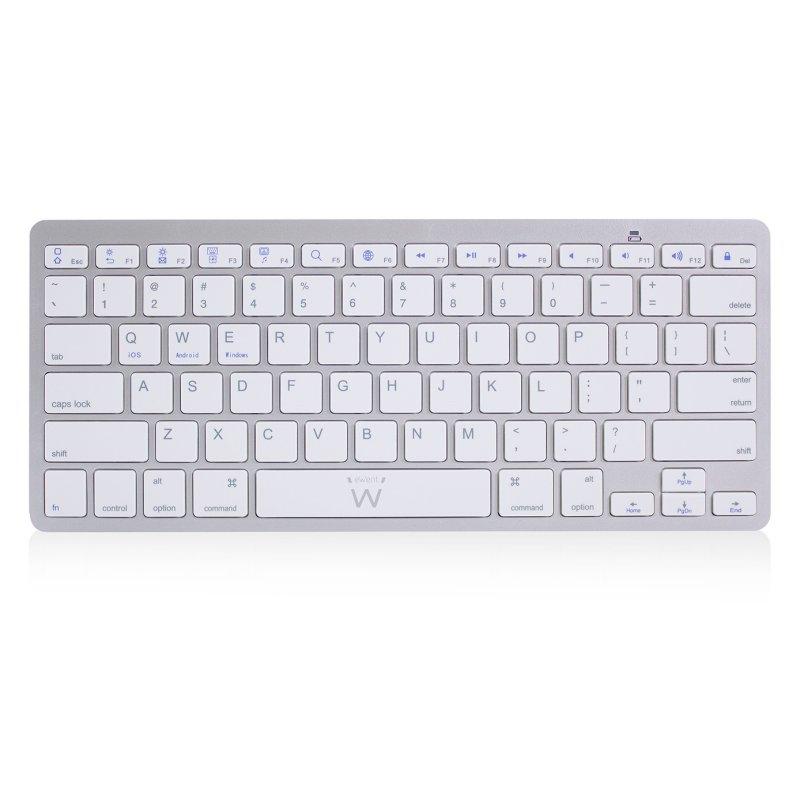 Ewent Teclado Bluetooth iOS/Android/Win Slim Plata