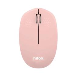 Nilox Ratón Wireless, 1000 DPI, 3 botones, Rosa