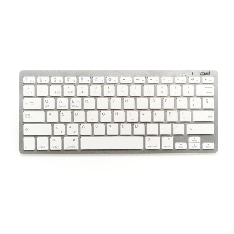 iggual Teclado Bluetooth Slim TKL-BT plata