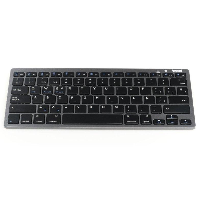 iggual Teclado Bluetooth Slim TKL-BT negro