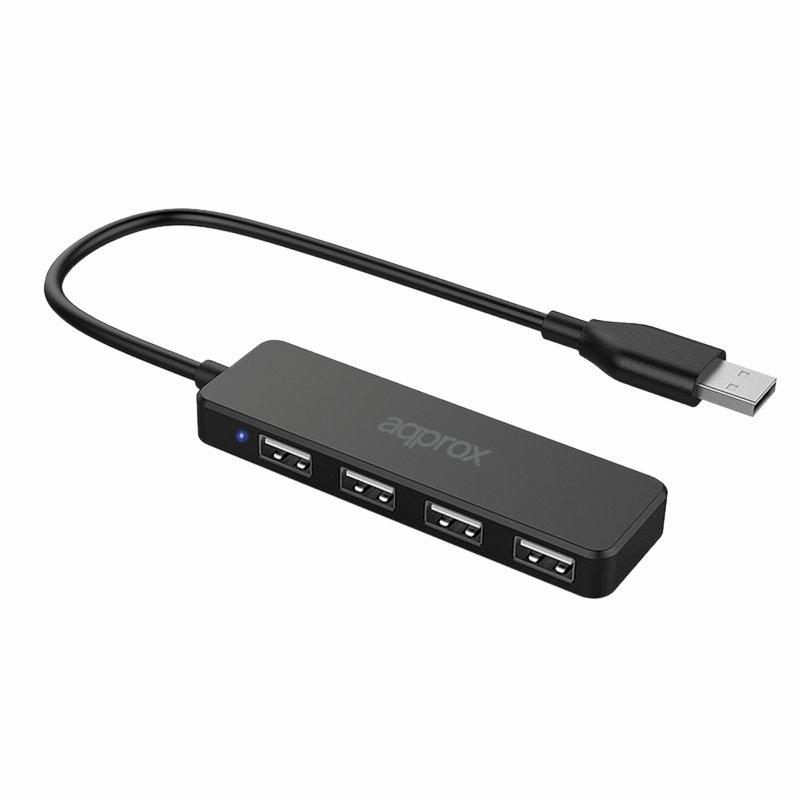 APPROX Adaptador 4 Puertos USB 2.0 Hub