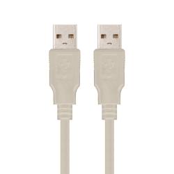 Nanocable Cable USB 2.0, tipo A/M-A/M Beige, 1m