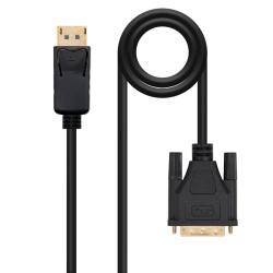 Nanocable Cable Conversor DP a DVI  2 M Negro