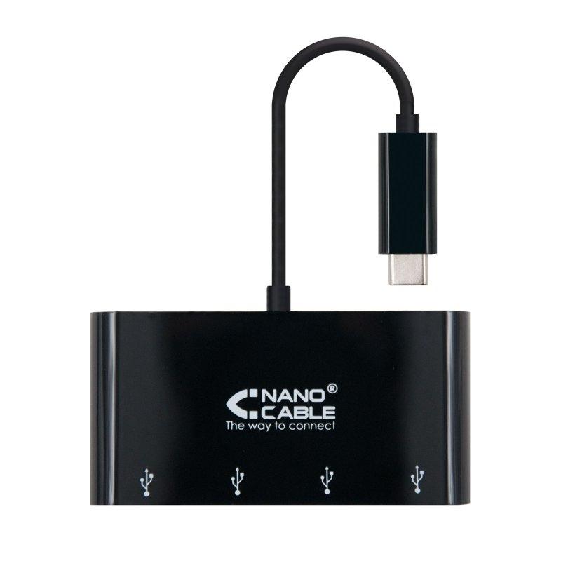 Nanocable Adaptador Usb-C a 4xUsb3.0 tipo A 10 cm