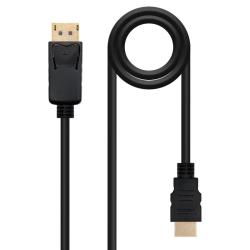 Nanocable Cable Conversor DP a HDMI Negro 10m