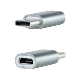 Nanocable Adaptador USB-C/M-MicroB/H, Aluminio