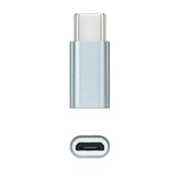 Nanocable Adaptador USB-C/M-MicroB/H, Aluminio