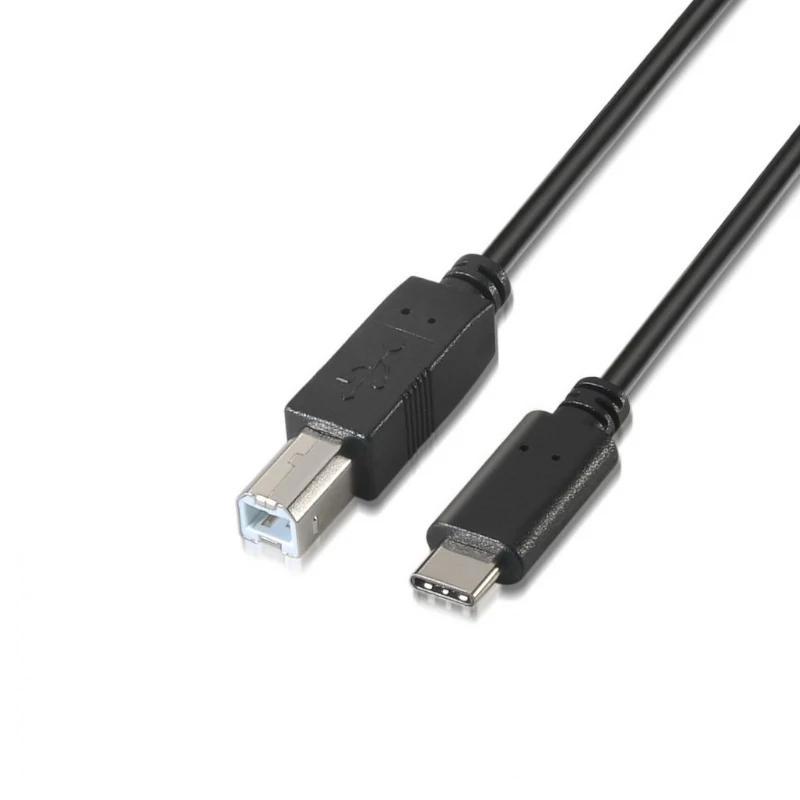 Aisens Cable USB 2.0 3A C/M-B/M Negro 1.0M