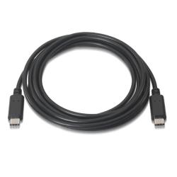 Aisens Cable USB 2.0 3A C/M-C/M Negro 0.5M