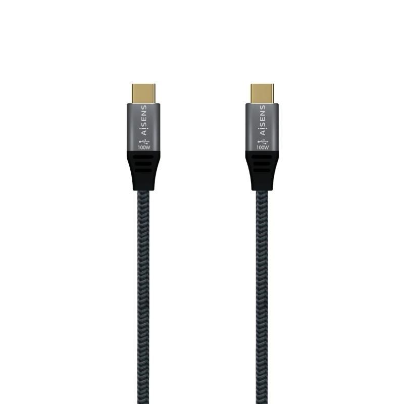 Aisens Cable USB 2.0 Alu 5A E-Mark CM-CM Gris 1.0M