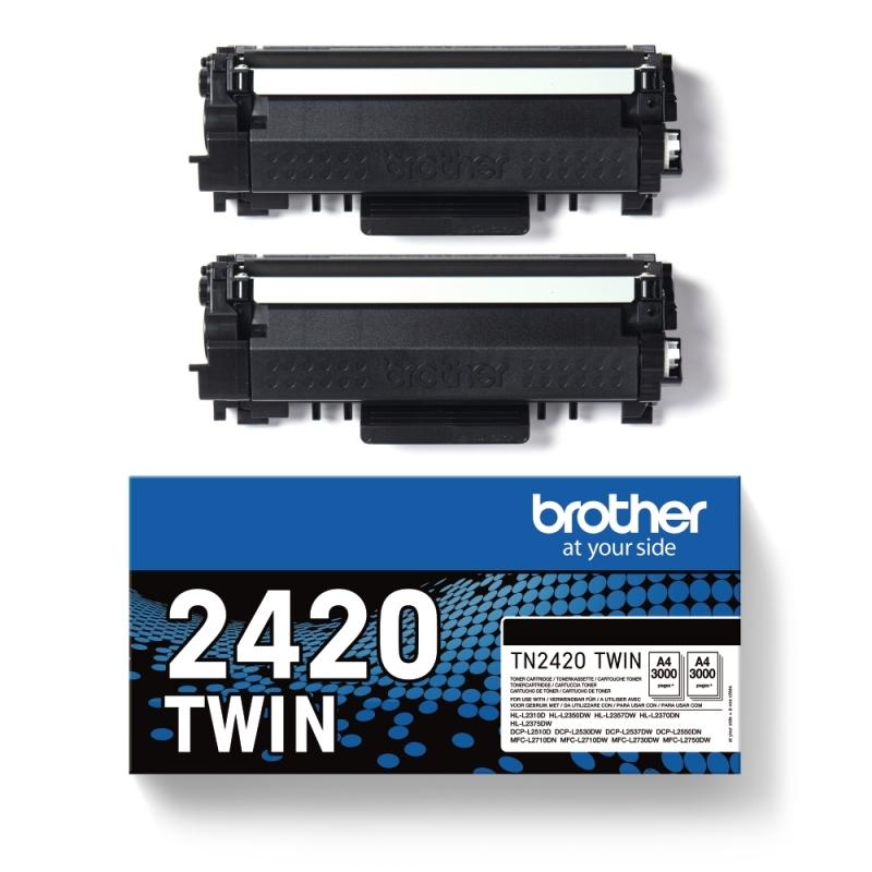 Brother Tóner TN2420TWIN Negro Pack 2 uds