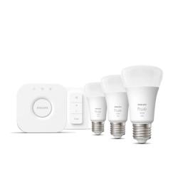 PHILIPS Kit 3 bombillas inteligentes E27+regulador