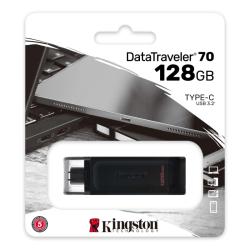 Kingston DataTraveler DT70 128GB USB C 3.2  Negro