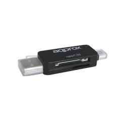 approx APPC33 Adaptador microSD/SD/MMC a USB/micro