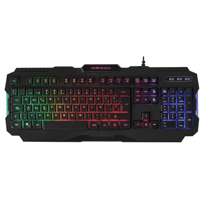 Mars Gaming MRK0 Tec. Gaming 3 Modos RGB Rainbow