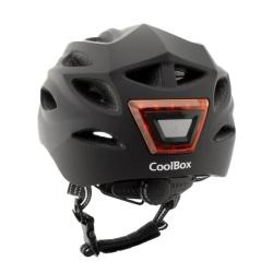 COOLBOX Casco Negro Con Luz talla L