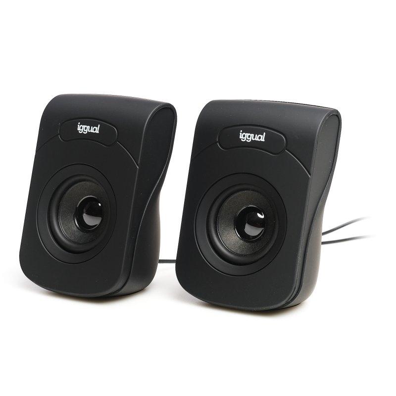 iggual Altavoces 2.0 6W mini-jack + USB