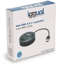 iggual Hub USB 2.0 x 4 puertos USBHubR2.0x4p